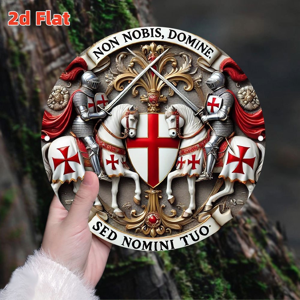 Embroidery Legacy - 2D Flat Medieval Templar Knight Emblem