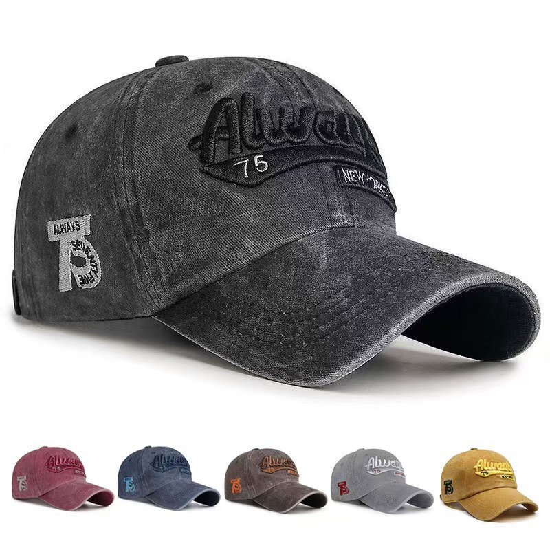 Embroidery Alphabet Designs - Spring/Summer Unisex Cotton Baseball Cap Vintage