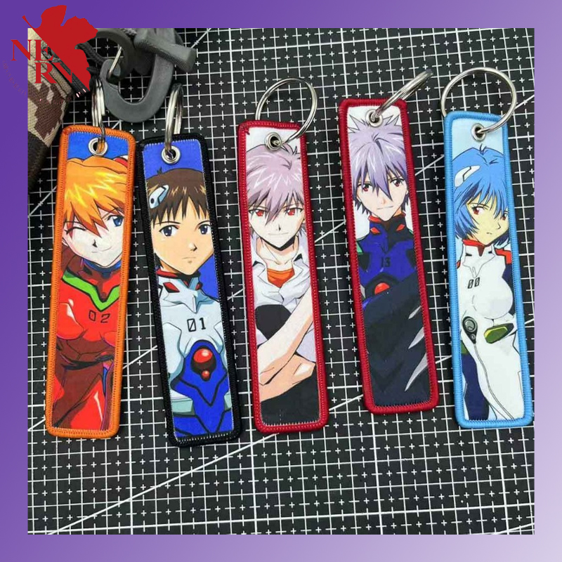 Embroidery Zone - Evangelion Keychain Anime Embroidery Key Tag