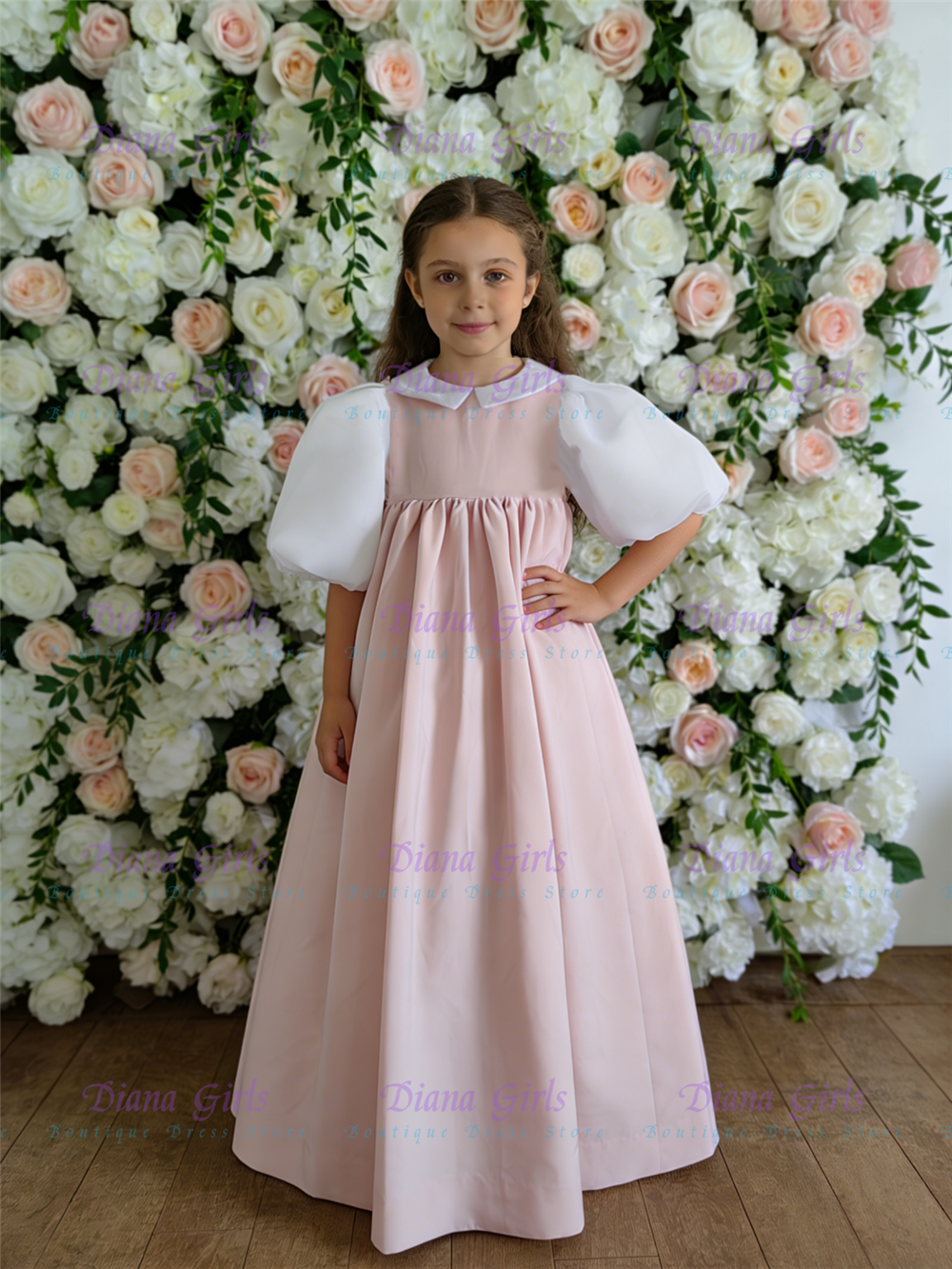 Embroidery Design Patterns Flowers - Lovely Quality Flower Girl Dress Pink