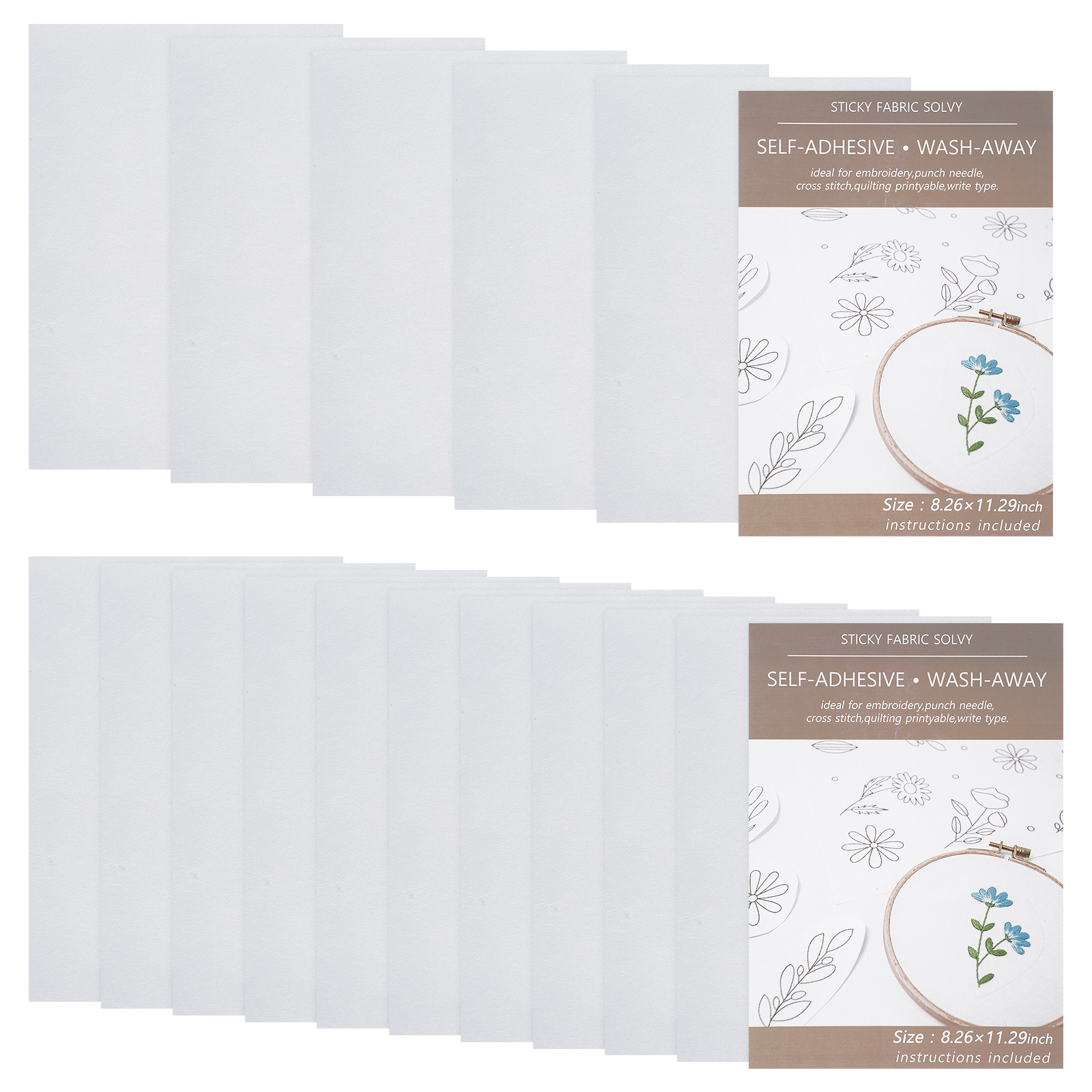 Water Soluble Stabilizer - 10/5Pcs Sticky Water Soluble Embroidery Stabilizer
