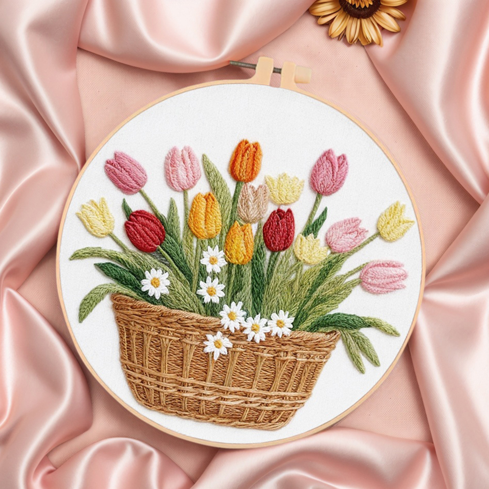 Embroidery Design Patterns Flowers - Evershine Embroidery Kit Flower Pattern For