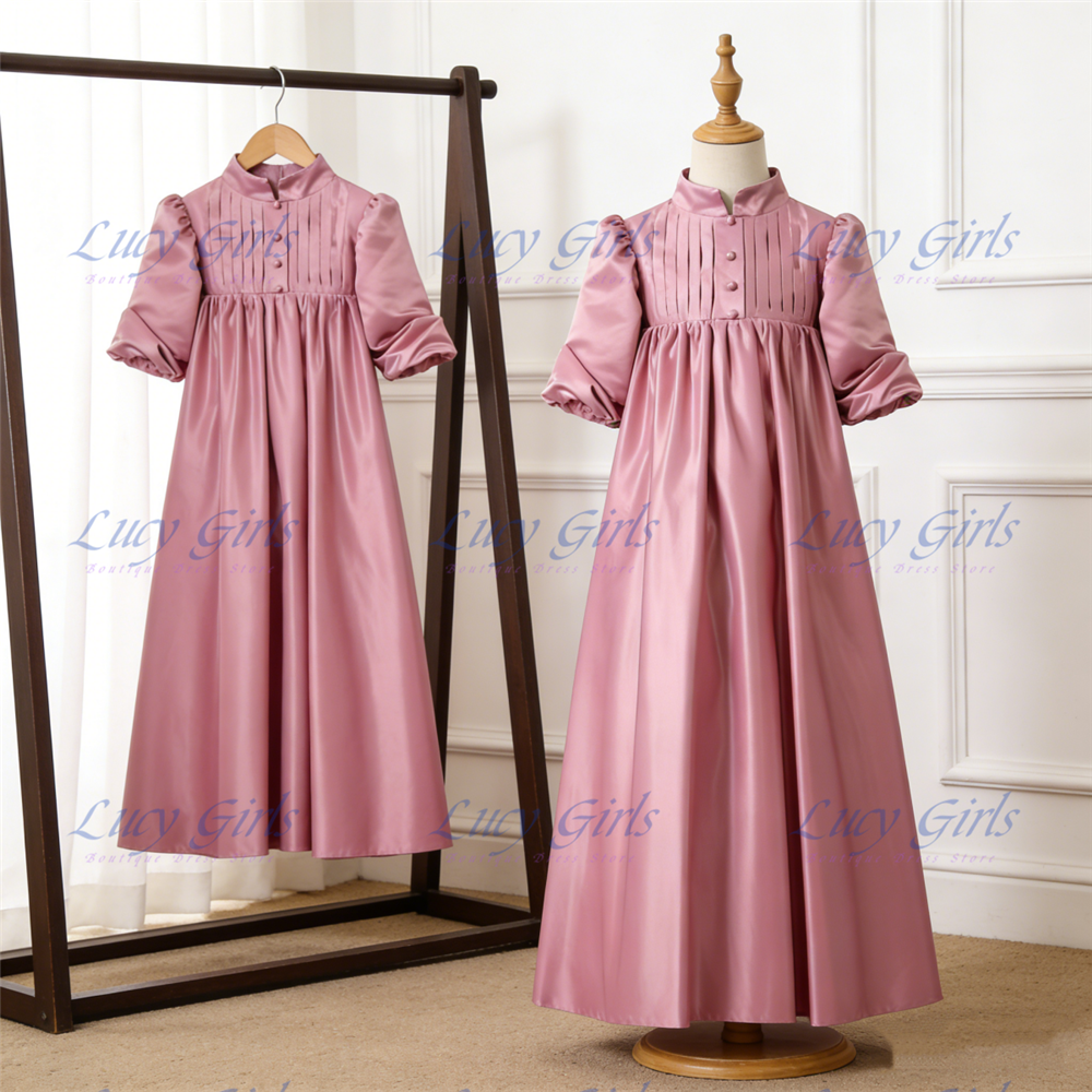 Elegant Flower Girl Dress Pink - Embroidery Design Patterns Flowers avaliação e preço