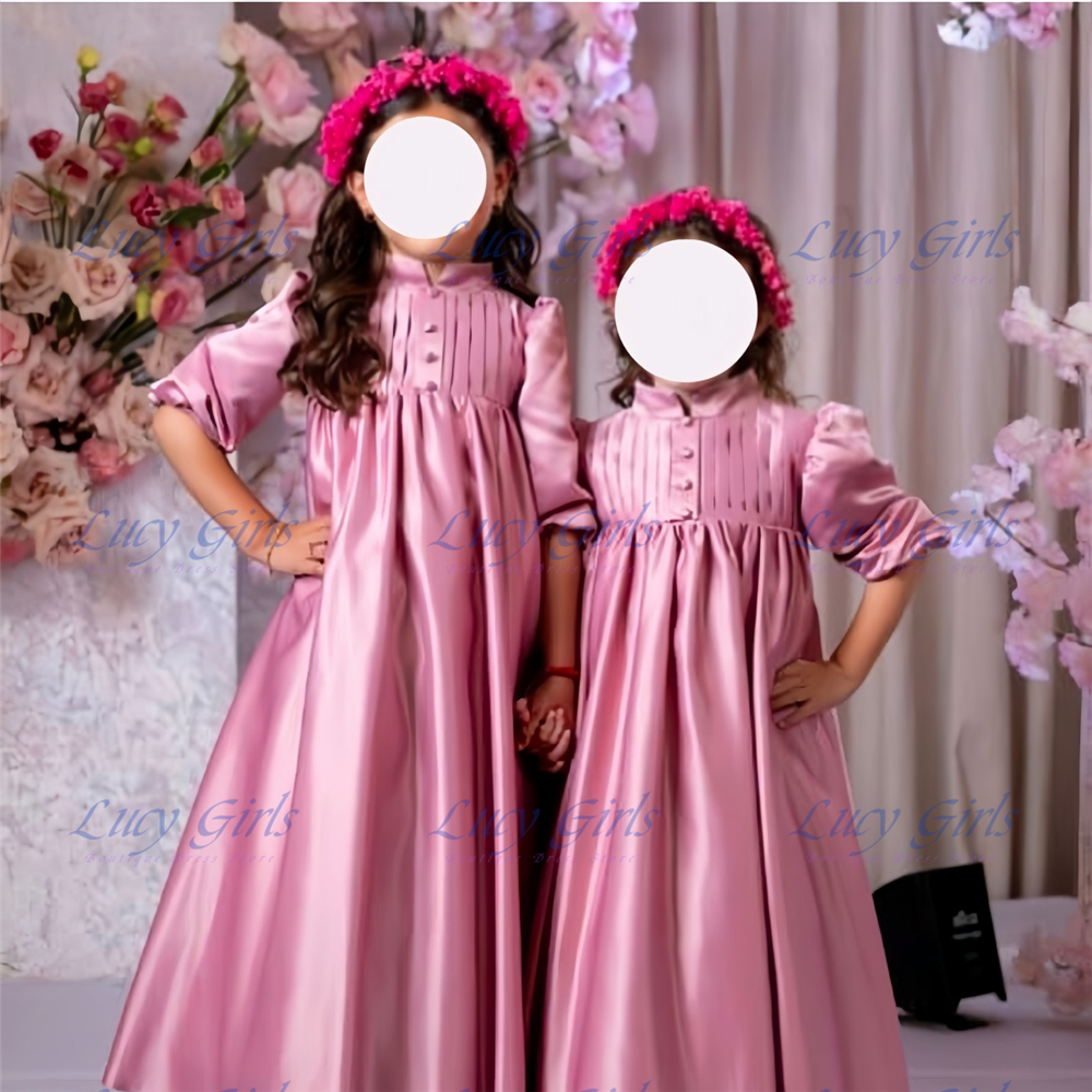Elegant Flower Girl Dress Pink - Embroidery Design Patterns Flowers avaliação e preço