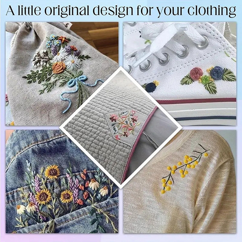 3/4Pcs Water Soluble Stabilize - Embroidery Design Patterns Flowers avaliação e preço