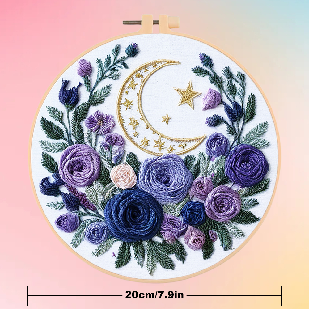 Momoart Embroidery Kit With Ho - Embroidery Design Patterns Flowers avaliação e preço