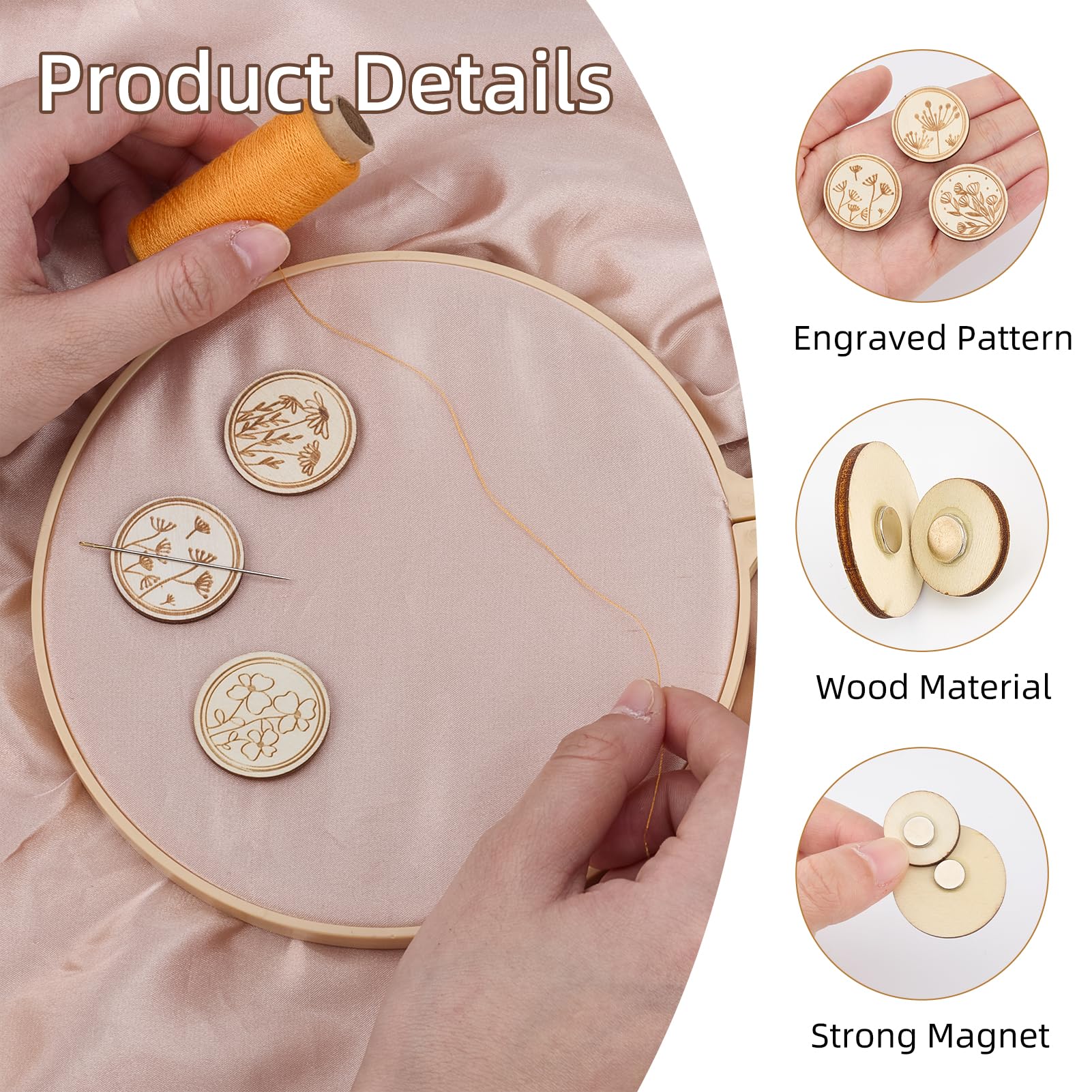 2pcs/set Round Magnetic Needle - Needle Minder Magnet avaliação e preço