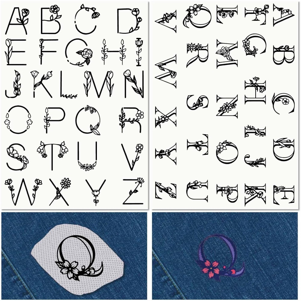 Letter A-Z Water Soluble Embro - Embroidery Stitches avaliação e preço
