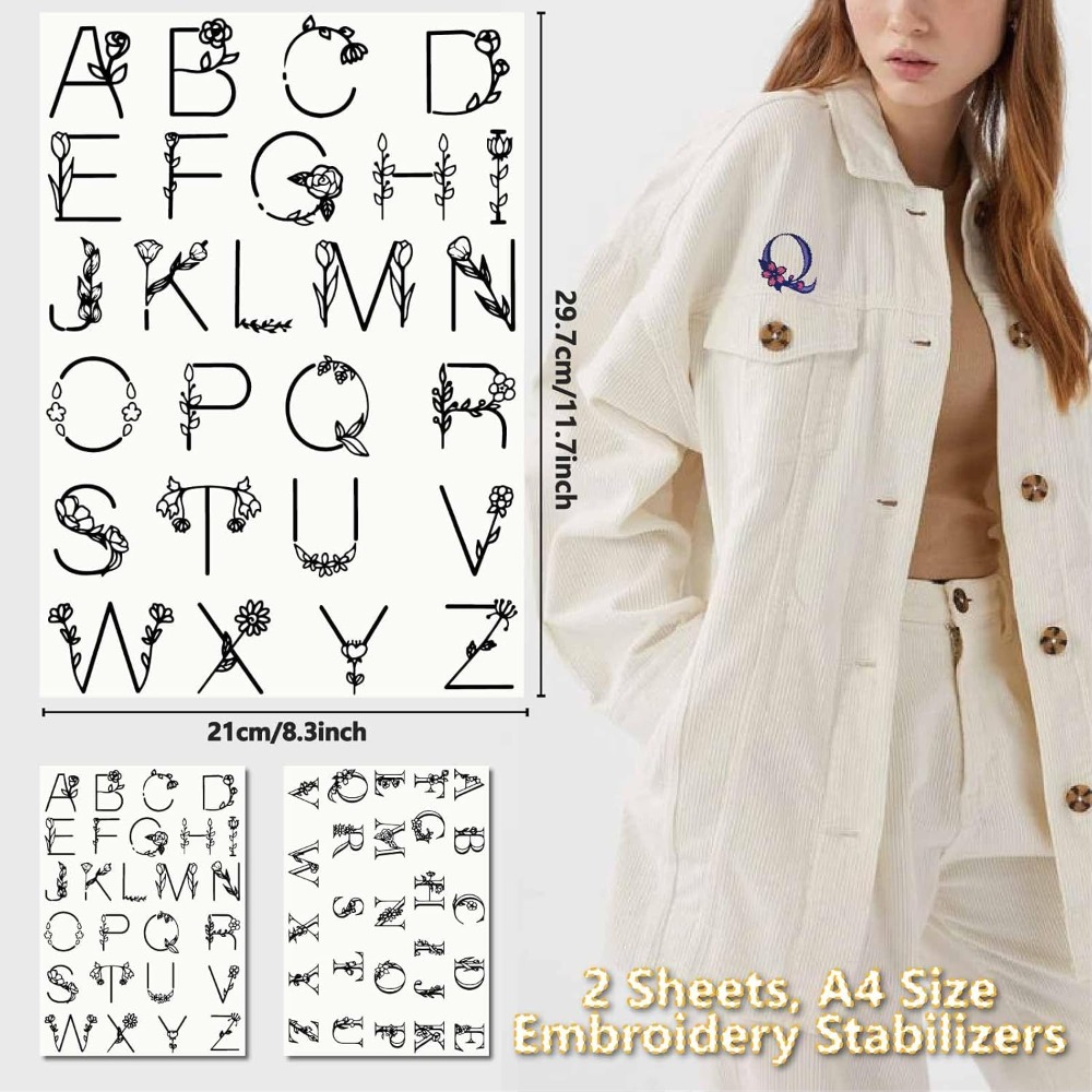 Letter A-Z Water Soluble Embro - Embroidery Stitches avaliação e preço