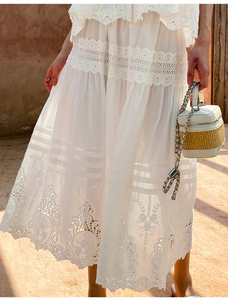 Bohemian White Square-neck Ves - Embroidery Vest avaliação e preço