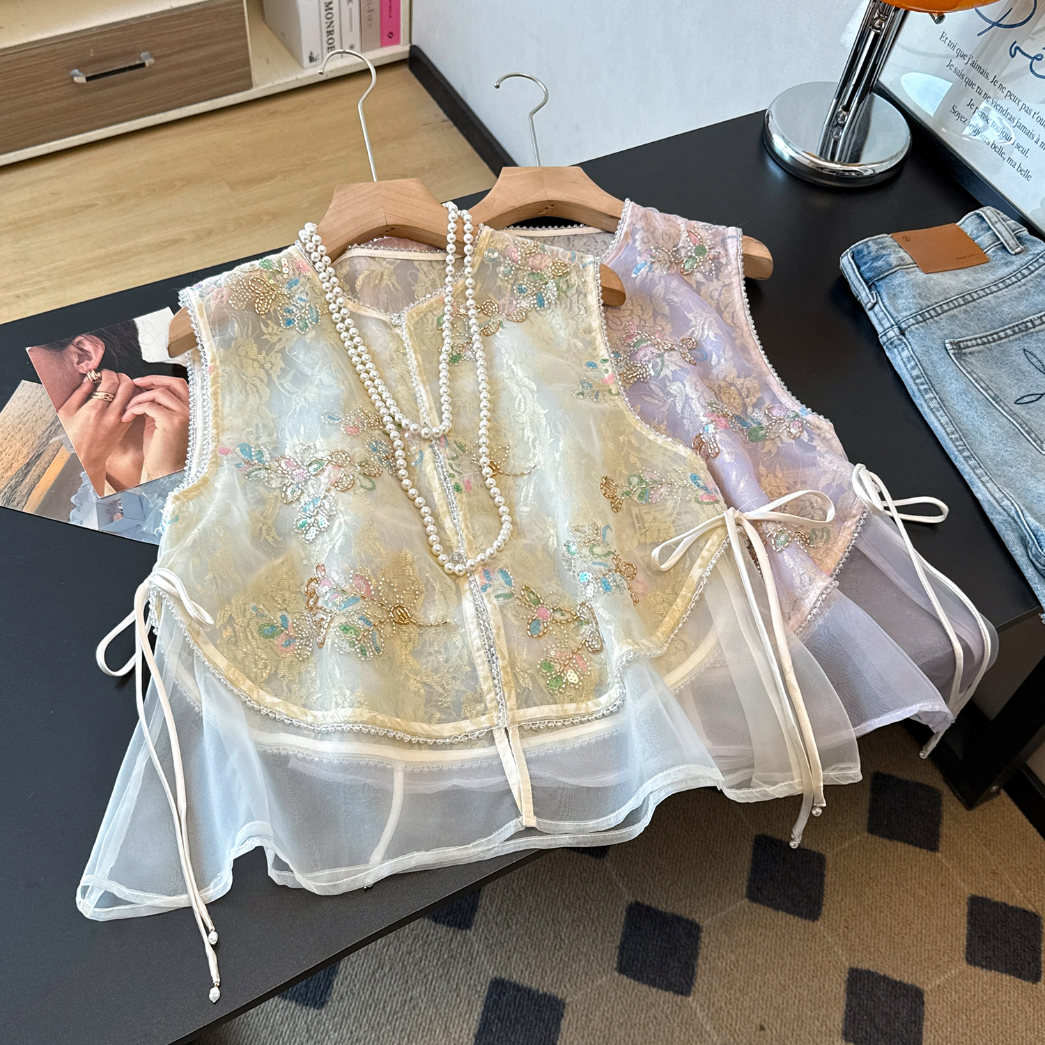 New Chinese Style Heavy Embroi - Embroidery Vest avaliação e preço
