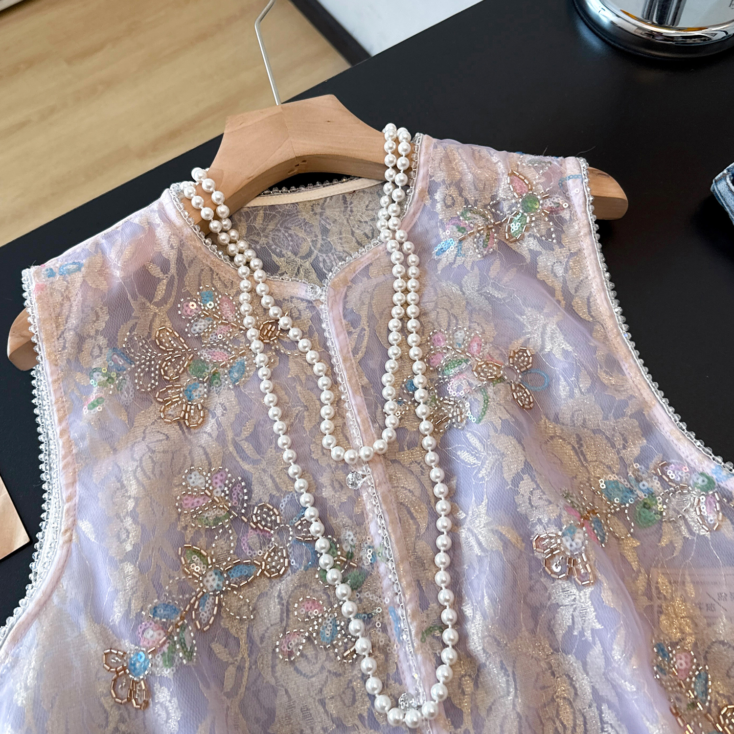 New Chinese Style Heavy Embroi - Embroidery Vest avaliação e preço