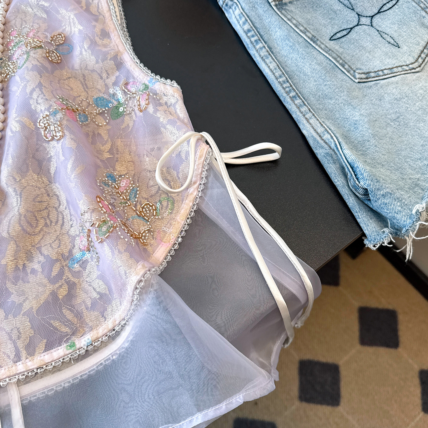 New Chinese Style Heavy Embroi - Embroidery Vest avaliação e preço