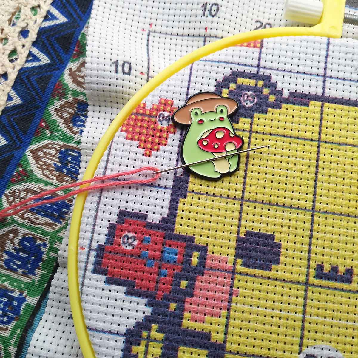 Frog Needle Minder for Embroid - Needle Minder Magnet avaliação e preço