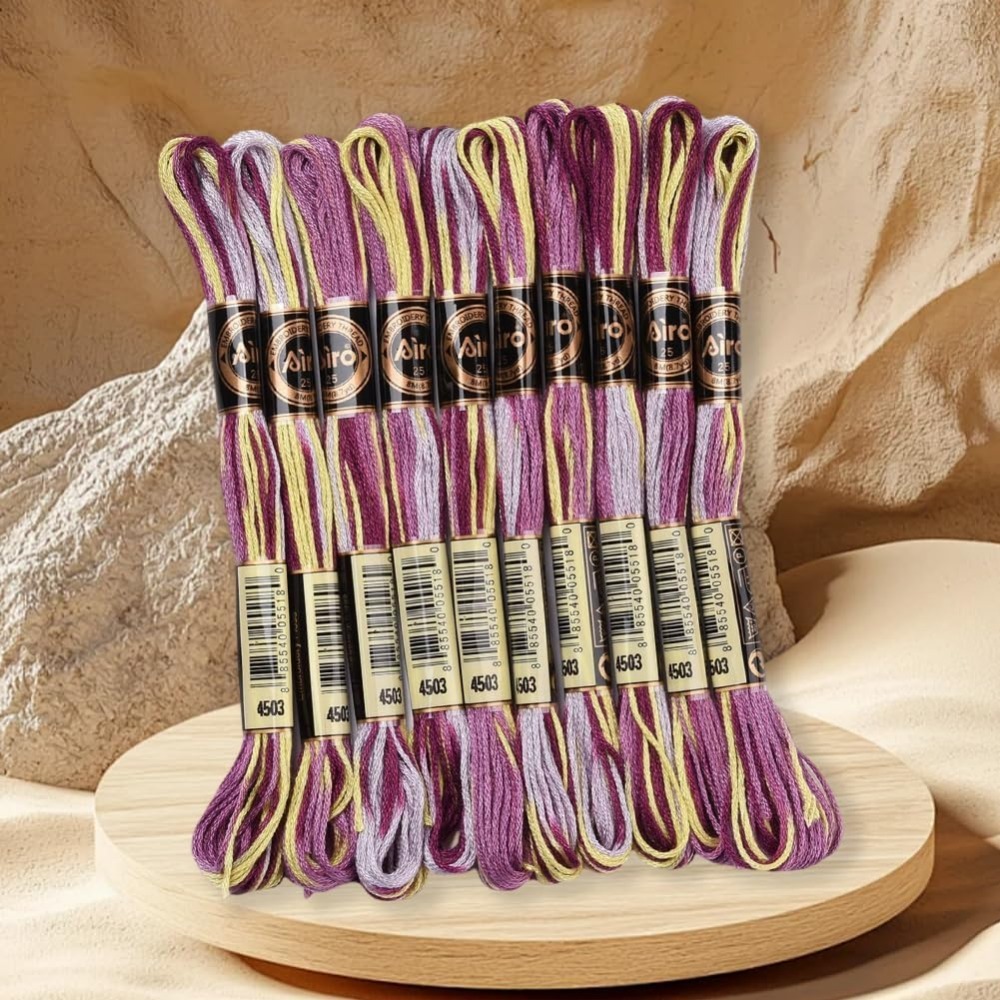 6 Strands Purple Variegated Em - Embroidery Stitches avaliação e preço