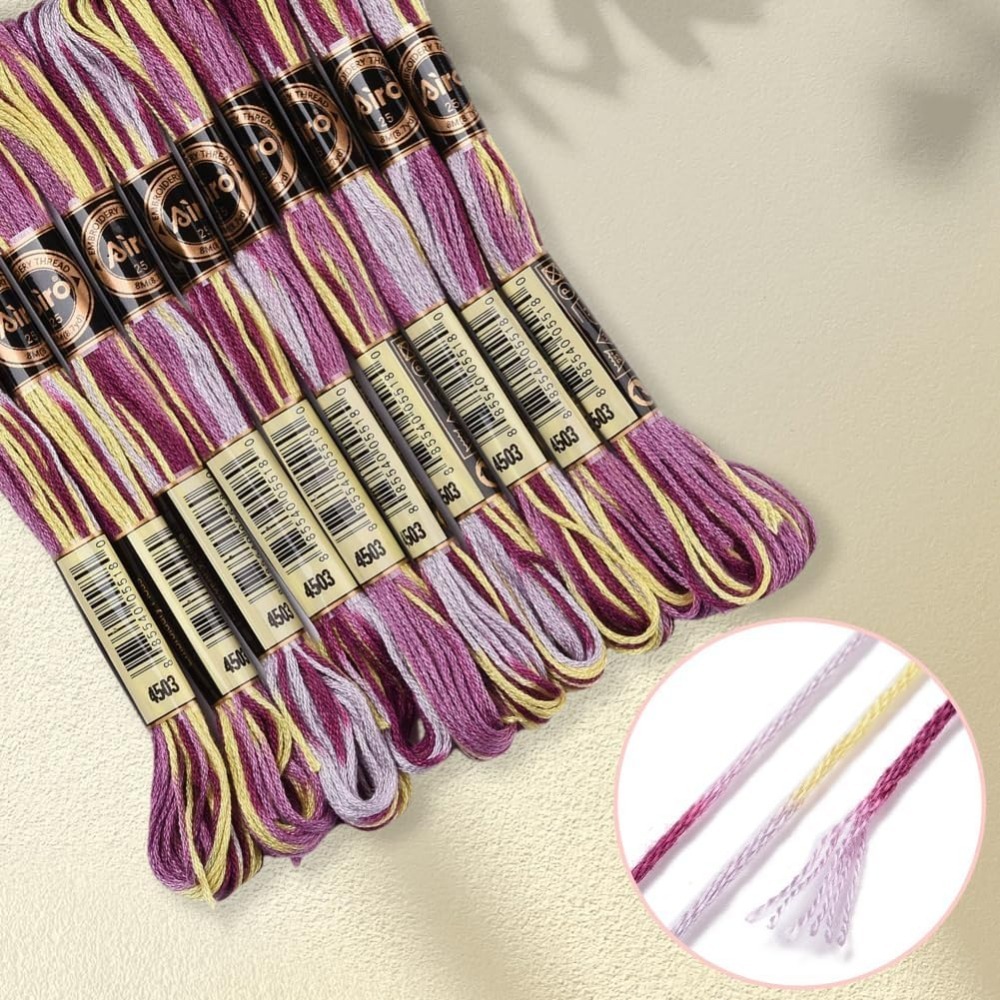 6 Strands Purple Variegated Em - Embroidery Stitches avaliação e preço