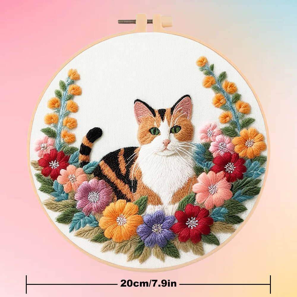 Evershine DIY Cat Animal Patte - Embroidery Design Patterns Flowers avaliação e preço
