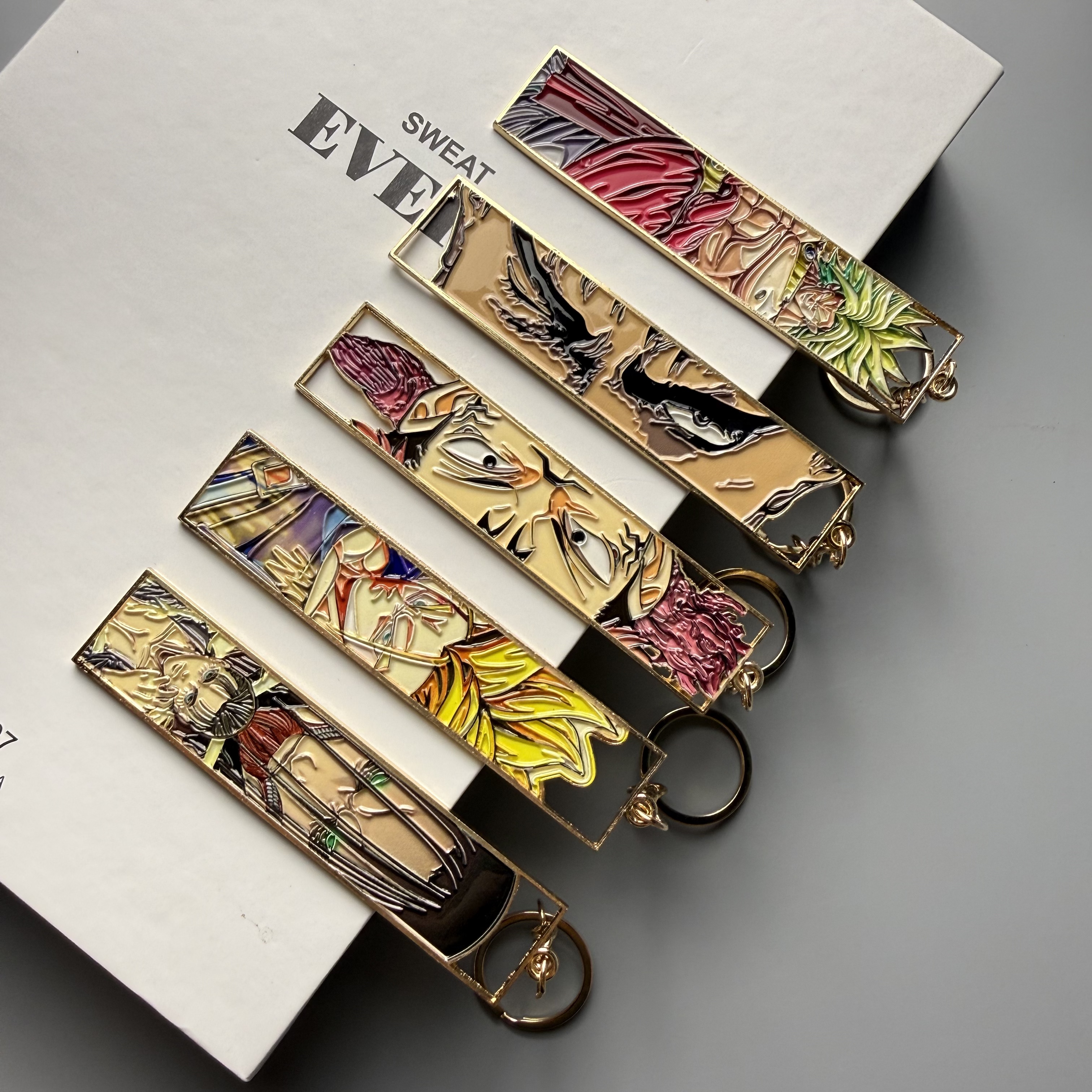 Anime Metal Hollow Out Keychai - Embroidery Zone avaliação e preço