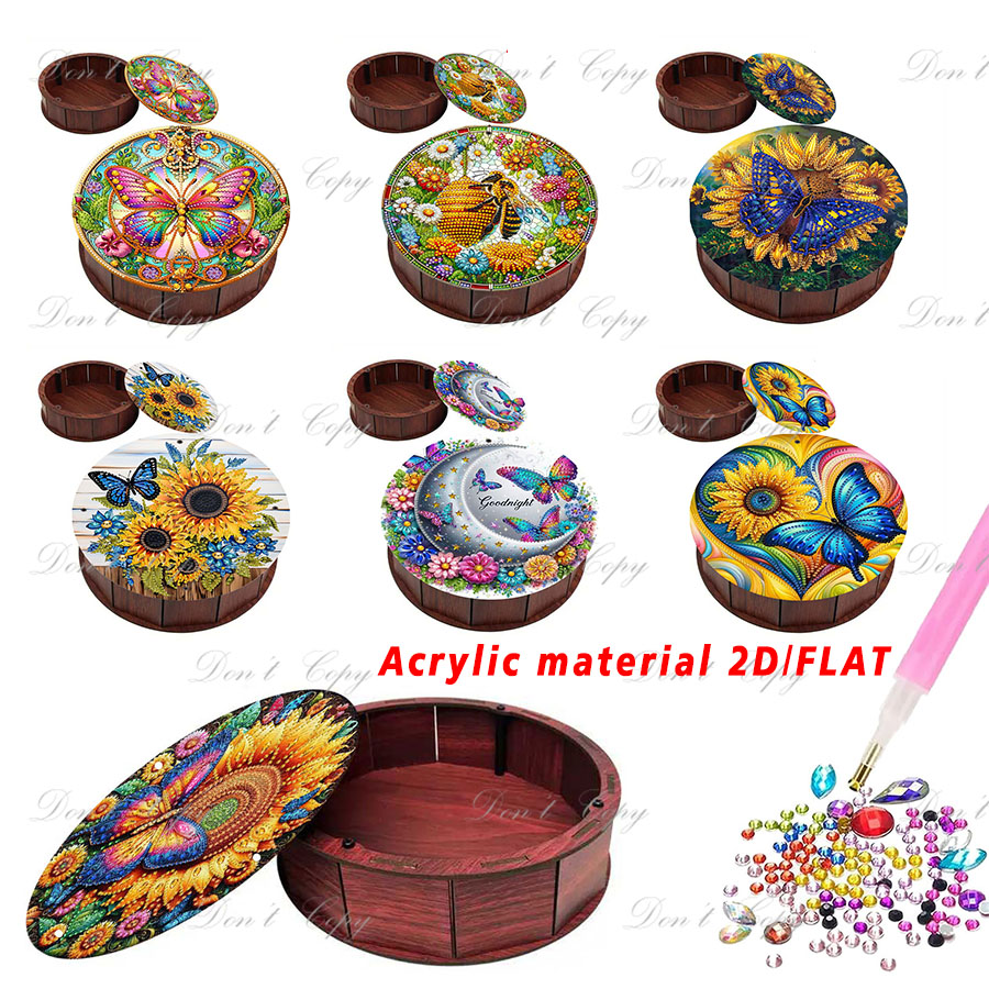 A set of round storage boxes w - Embroidery Gift Ideas avaliação e preço