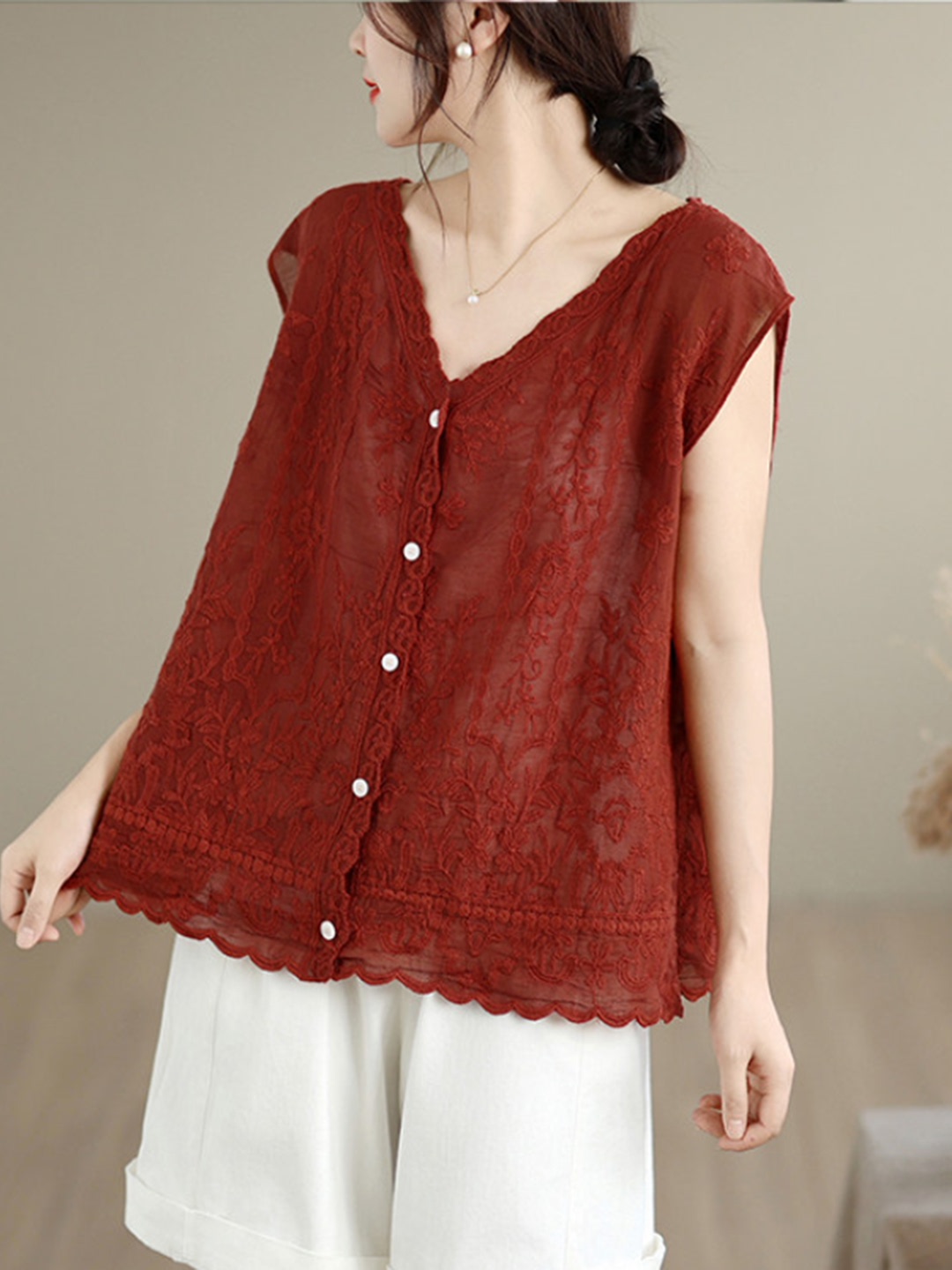 Summer New Heavy Embroidery Ve - Embroidery Vest avaliação e preço