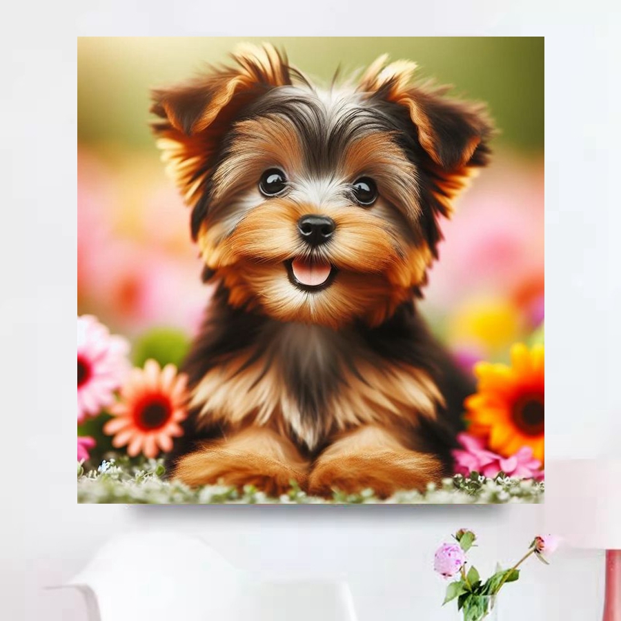 Yorkshire Terrier Dog 5D DIY D - Embroidery Gift Ideas avaliação e preço