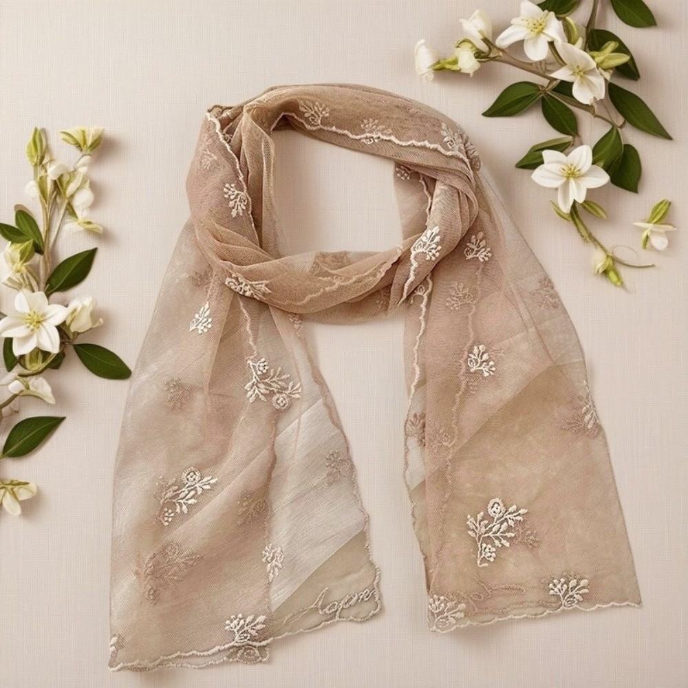 Casual Retro Women's Lace Scar - Embroidery Shawl avaliação e preço