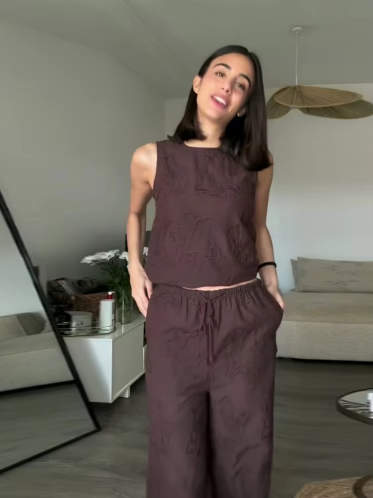 HH Women Solid Embroidery Pant - Embroidery Vest avaliação e preço