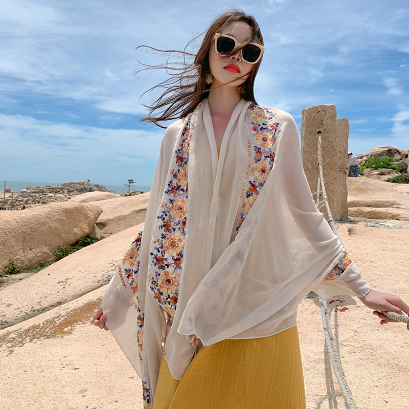Four Seasons Muslim Women's He - Embroidery Shawl avaliação e preço