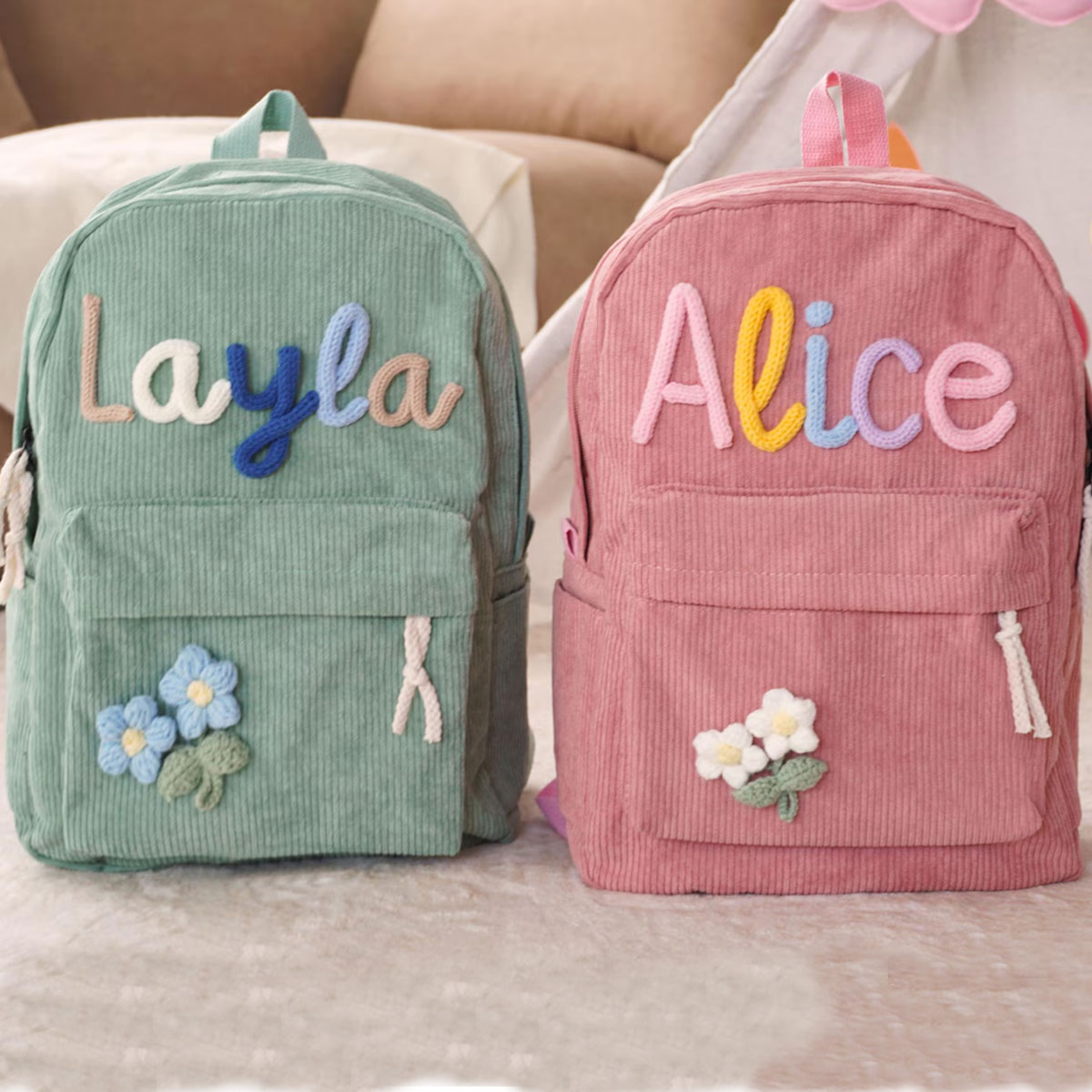 Unisex Personalized Corduroy B - Embroidery Initials Designs avaliação e preço