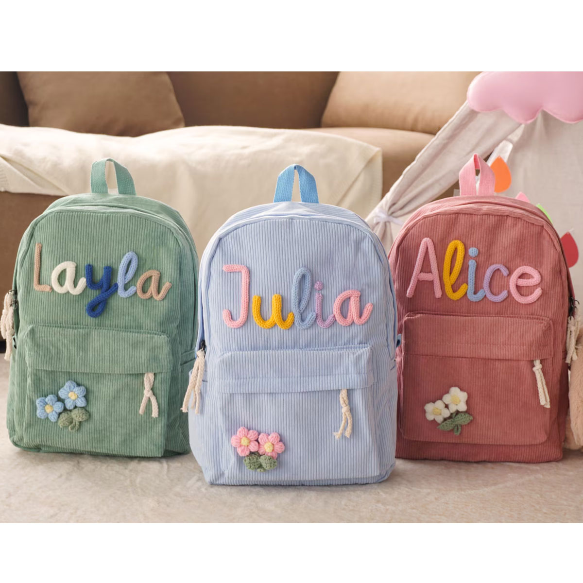 Unisex Personalized Corduroy B - Embroidery Initials Designs avaliação e preço