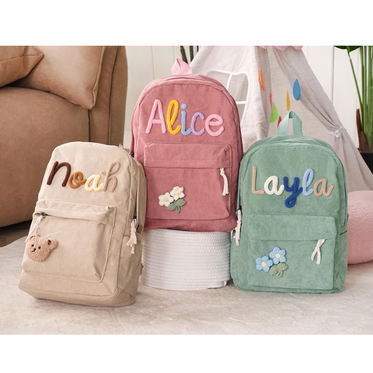 Unisex Personalized Corduroy B - Embroidery Initials Designs avaliação e preço