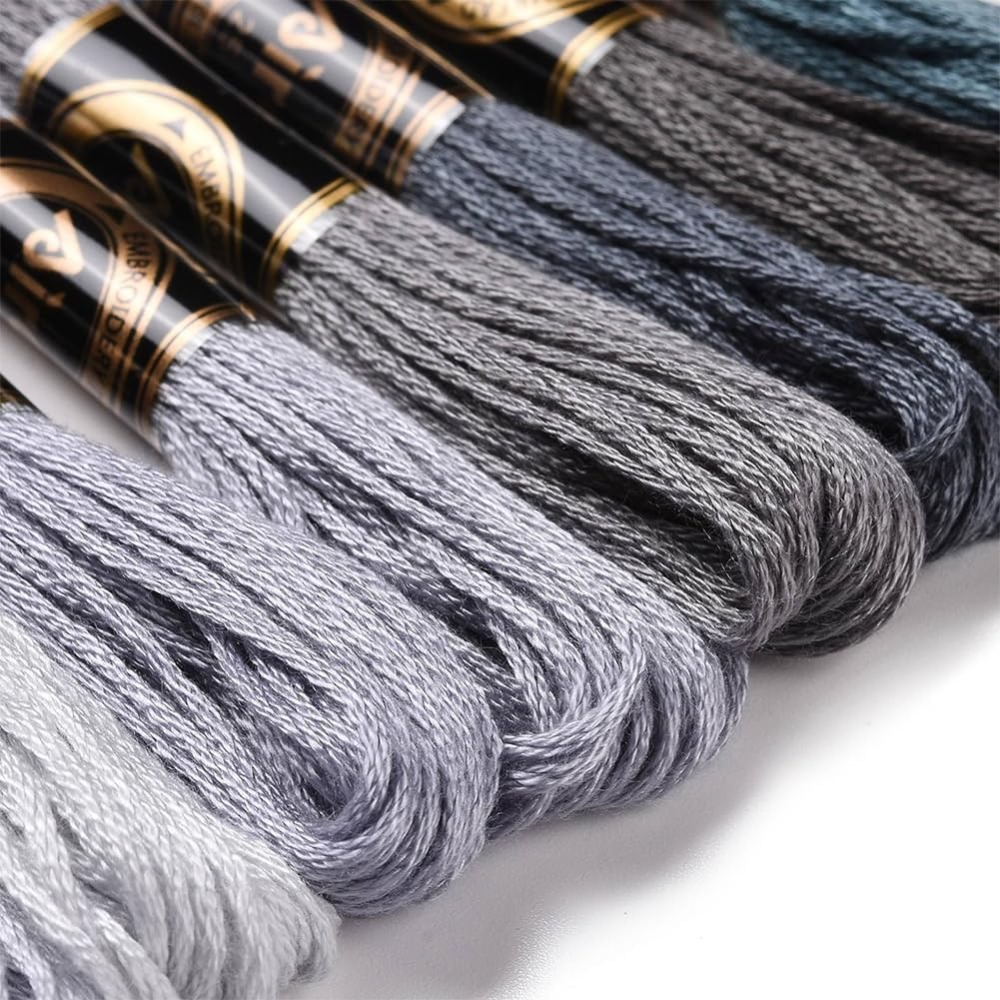 8 Skeins 70 Yards Grey Friends - Embroidery Stitches avaliação e preço