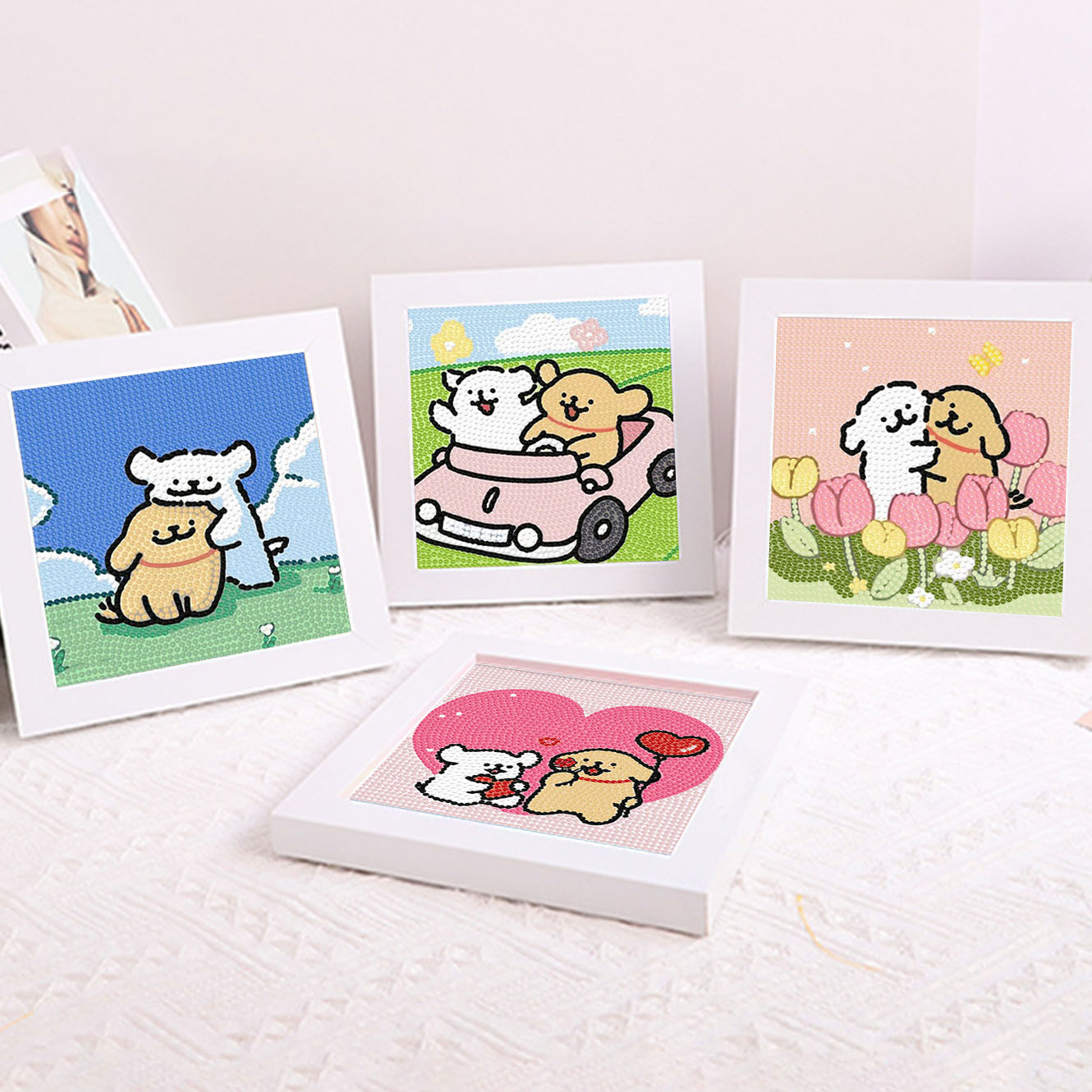Cartoon Line Puppy Crystal Dia - Embroidery Gift Ideas avaliação e preço