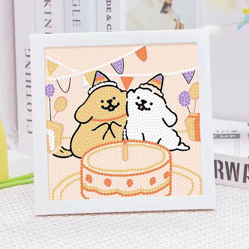 Cartoon Line Puppy Crystal Dia - Embroidery Gift Ideas avaliação e preço