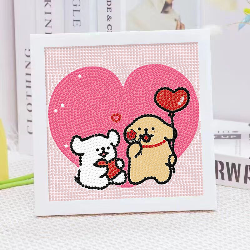 Cartoon Line Puppy Crystal Dia - Embroidery Gift Ideas avaliação e preço