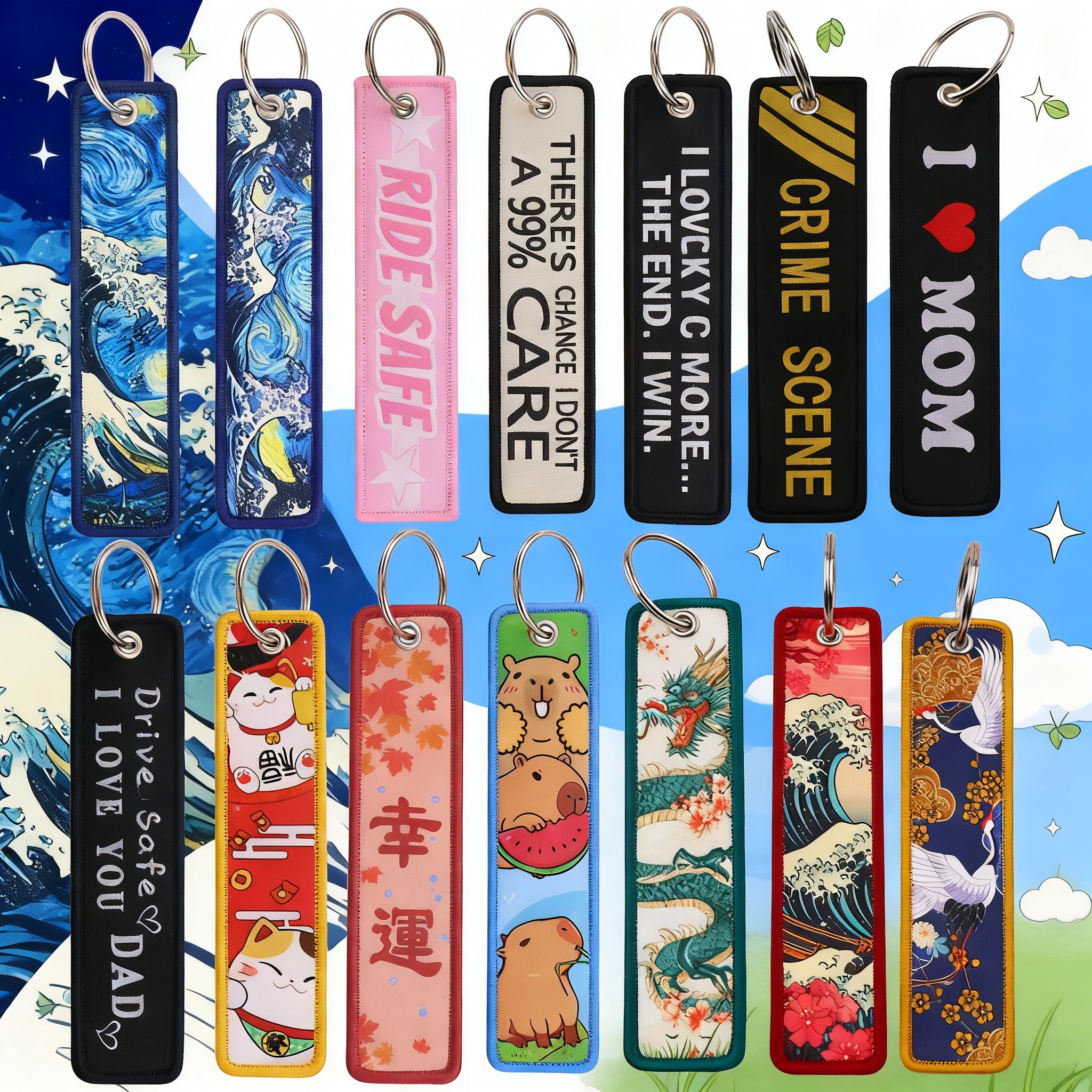 Van Gogh Embroidery Key Fobs K - Embroidery Gift Ideas avaliação e preço