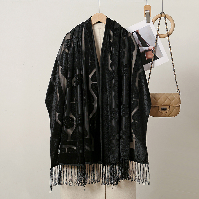 2024 Luxury Silk Embroidery Fl - Embroidery Shawl avaliação e preço