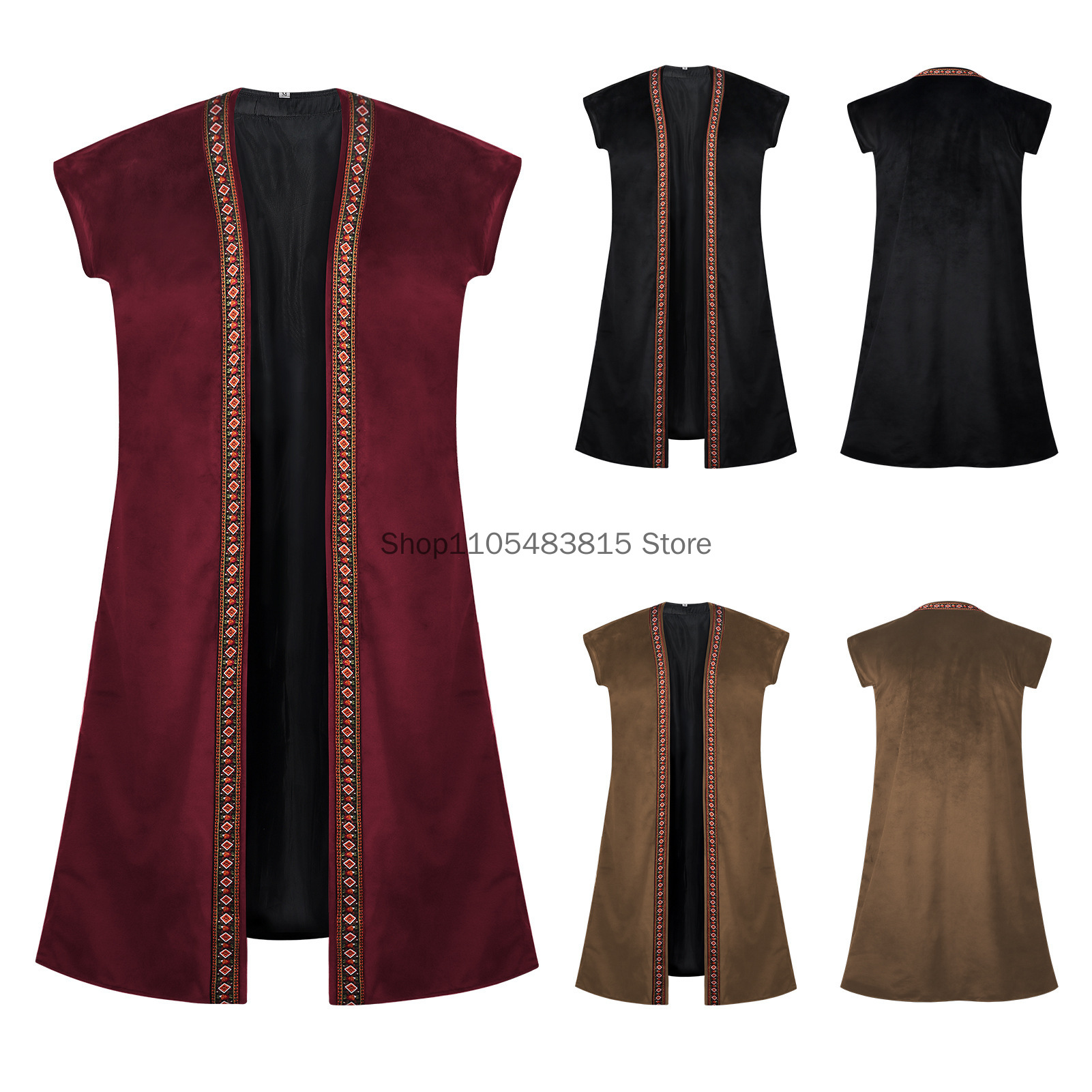 Medieval Men's Noble Vest Embr - Embroidery Vest avaliação e preço