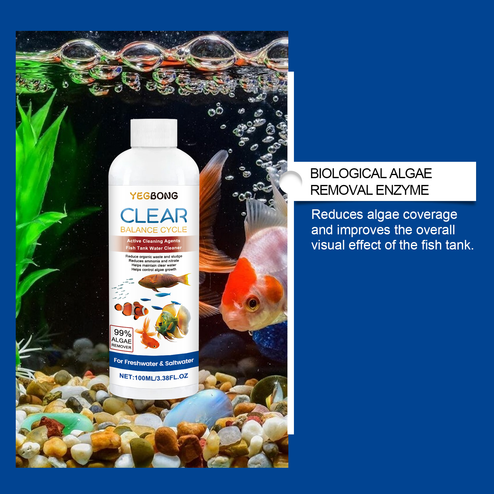 Aquarium Water Clarifier 100ml - Water Soluble Stabilizer avaliação e preço