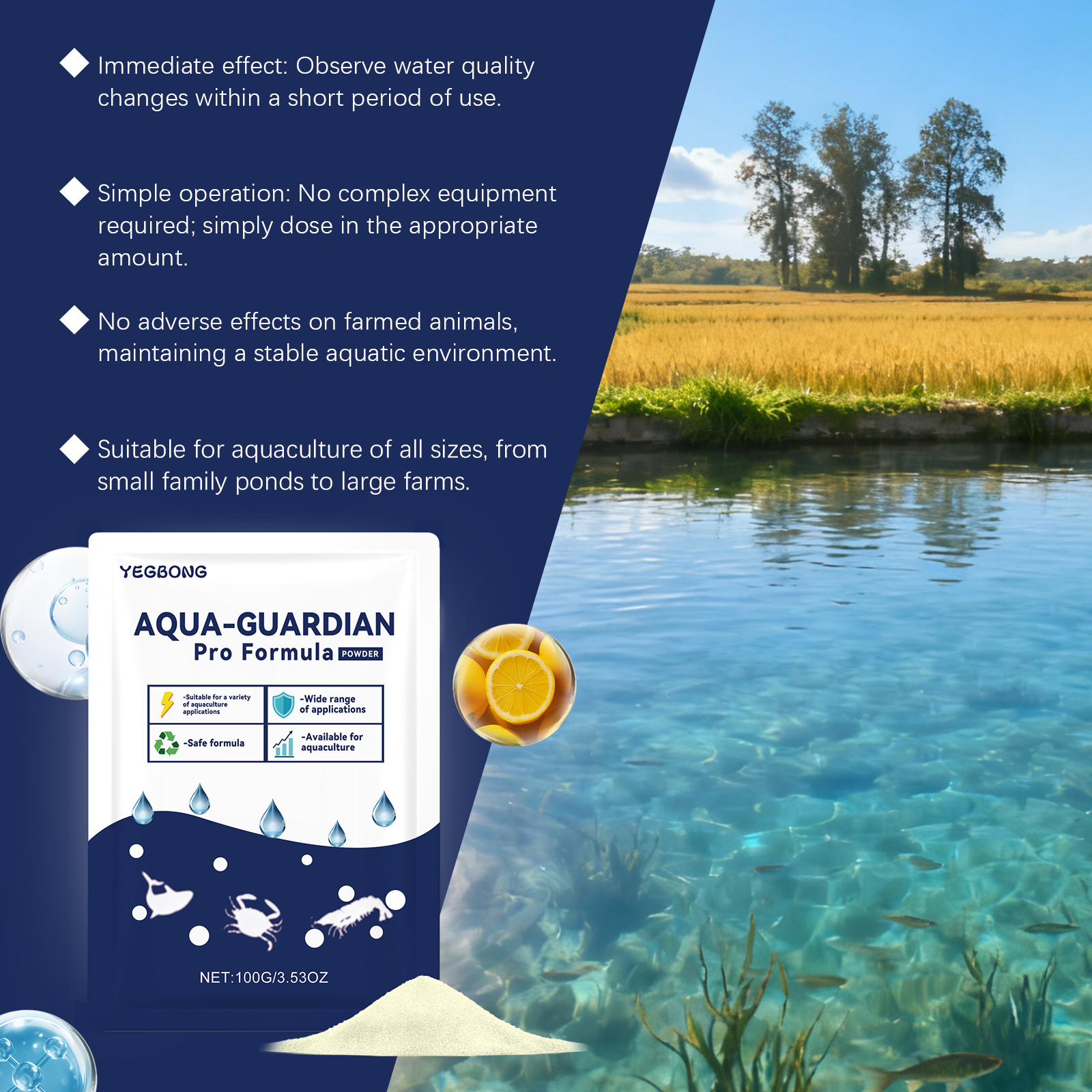 100G Fish Tank Water Clarifier - Water Soluble Stabilizer avaliação e preço