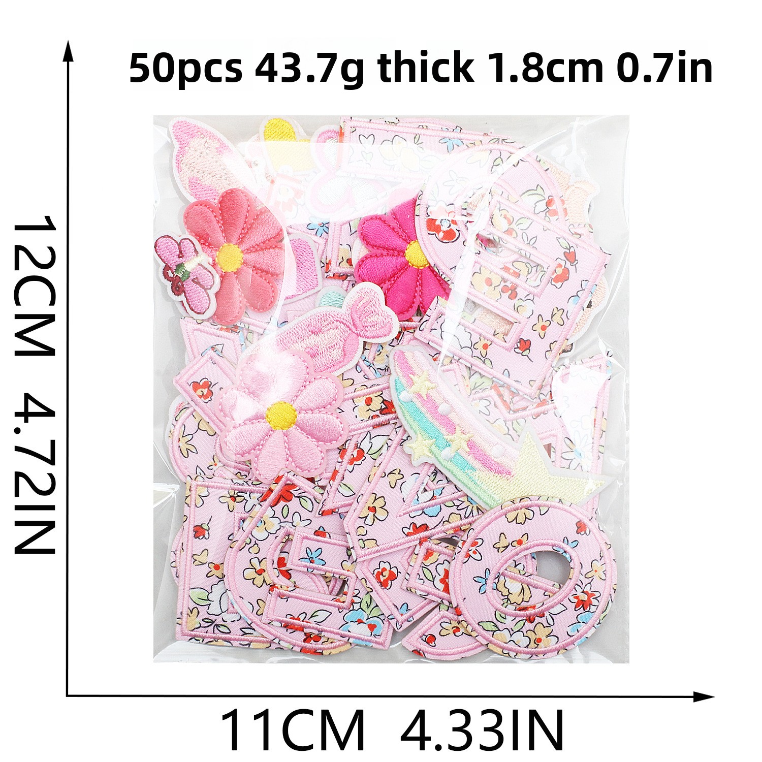 10PCS English Letter Pink Patt - Embroidery Alphabet Designs avaliação e preço