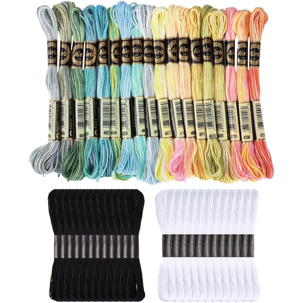 42 Skeins Polyester Embroidery - Embroidery Stitches avaliação e preço