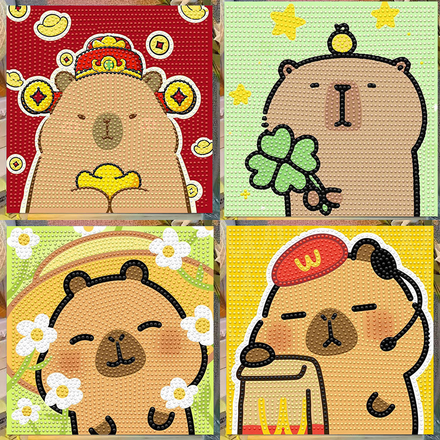 Cartoon Capibala Crystal Diamo - Embroidery Gift Ideas avaliação e preço