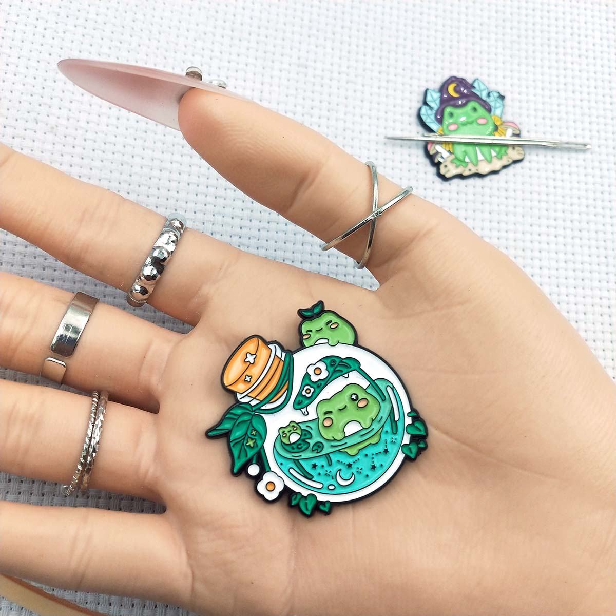 Magnetic Frog Needle Minder, C - Needle Minder Magnet avaliação e preço