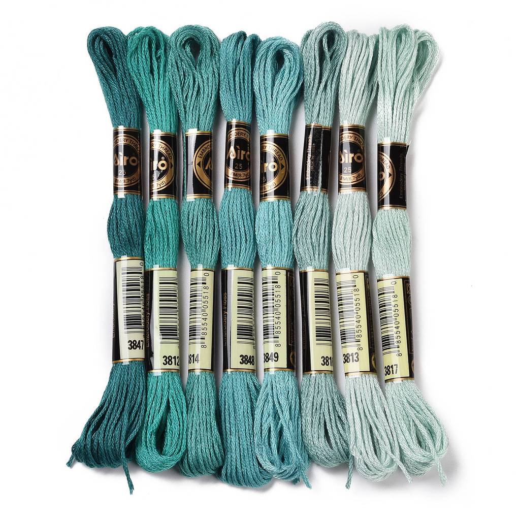 1Set 8 Skeins 0.5mm 6-Ply Poly - Embroidery Stitches avaliação e preço