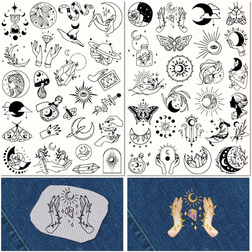 51Pcs Boho Moon Sun Water Solu - Embroidery Stitches avaliação e preço