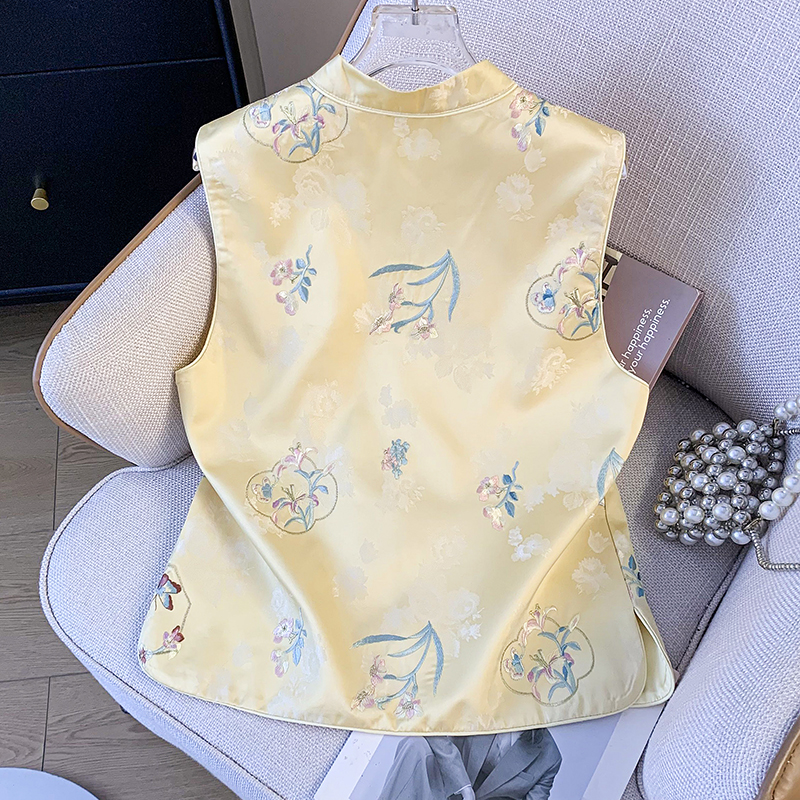 New Chinese Style Eastern Clas - Embroidery Vest avaliação e preço